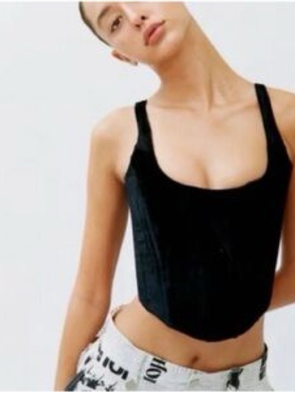 NWOT With Jean Cindy Corset in Black Velvet